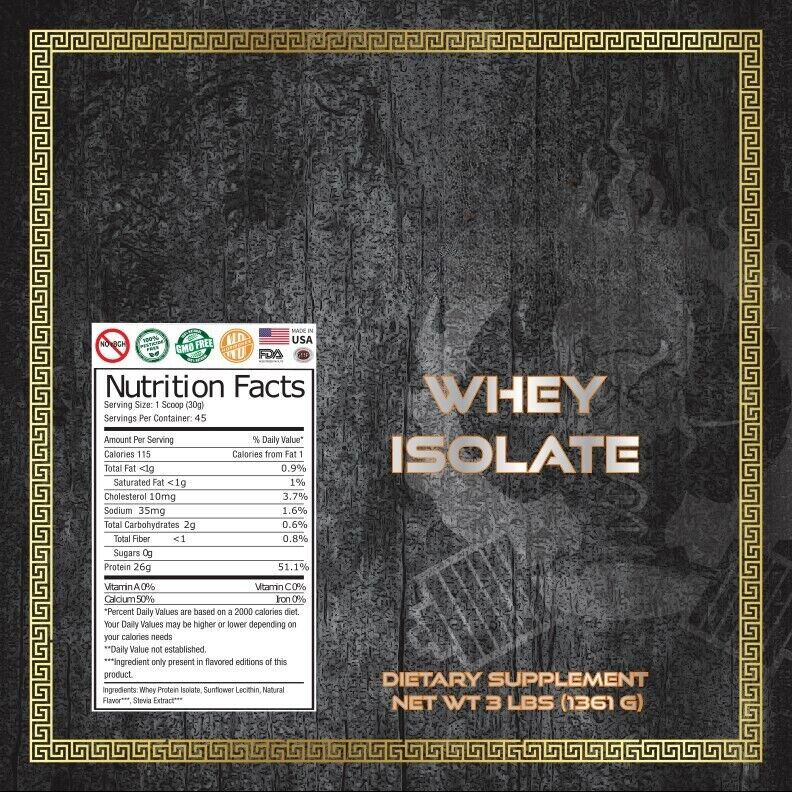 3lb Bulk Whey Protein ISOLATE (NOT concentrate) Manufacturer Direct CHOCOLATE