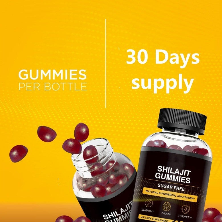 60 Gummies Pure Shilajit 1000mg Asphaltum Naturally Occurring Fulvic Acid NonGMO