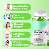 120 Pills Organic Sea Moss Capsules, Irish Sea Moss, bladderwrack & Burdock Root