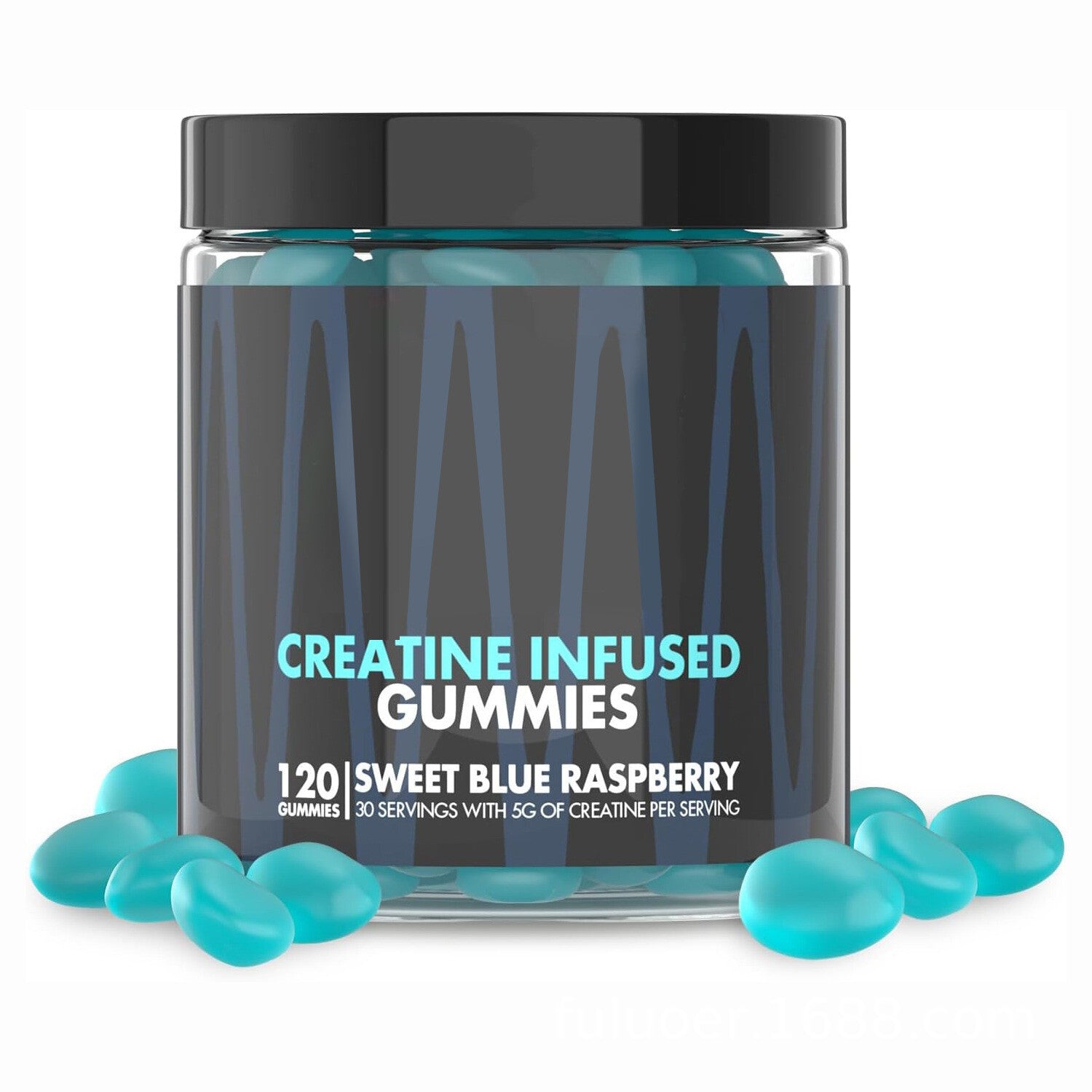 CREATINE INFUSED GUMMIES Beast Bites Supplements Sweet Blue Raspberry 150ct.