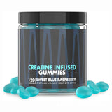 CREATINE INFUSED GUMMIES Beast Bites Supplements Sweet Blue Raspberry 150ct.
