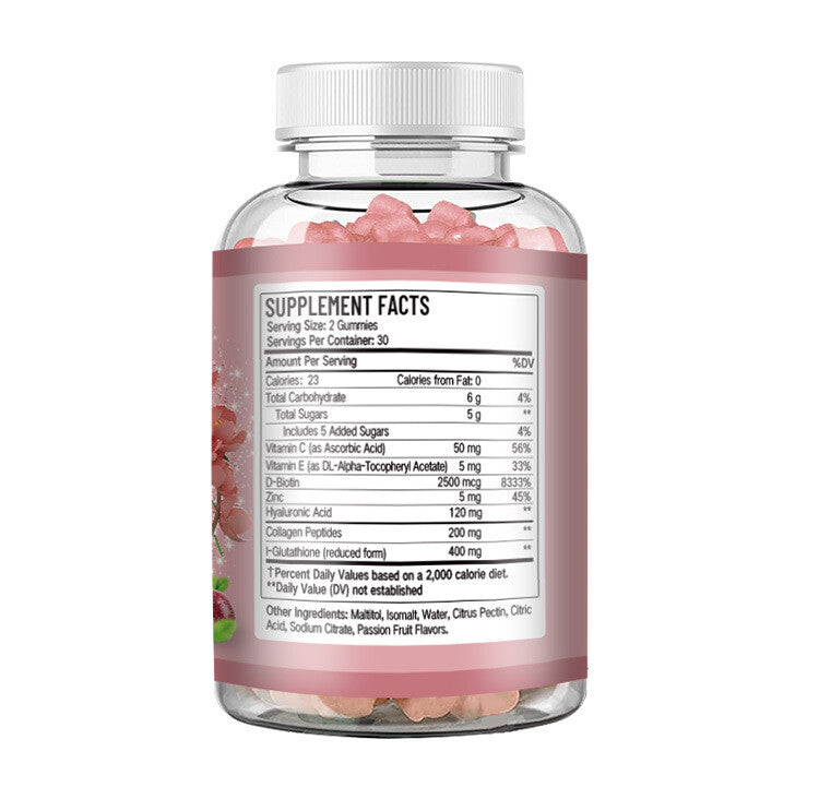 Haut Whitening Gummies Erdbeer Geschmack für Hydrated Youthful 60 Gummies