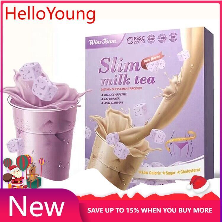 Slim Milk Tea Taro Flavor Powder Sliming Weight Loss Fat Burner Tea 100g/3.52oz