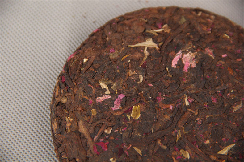 100g Pu-erh Tea Cake Cooked Puer Tea Rose Flavor Slimming Green Food Black Tea