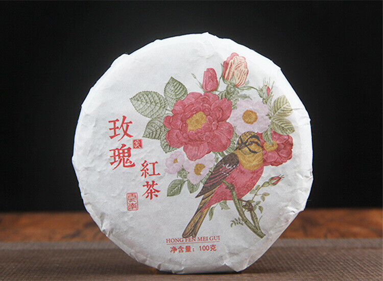 100g Yunnan Old Tea Tree Red Rose Black Tea Fengqing Dian Hong Rose Tea Cake
