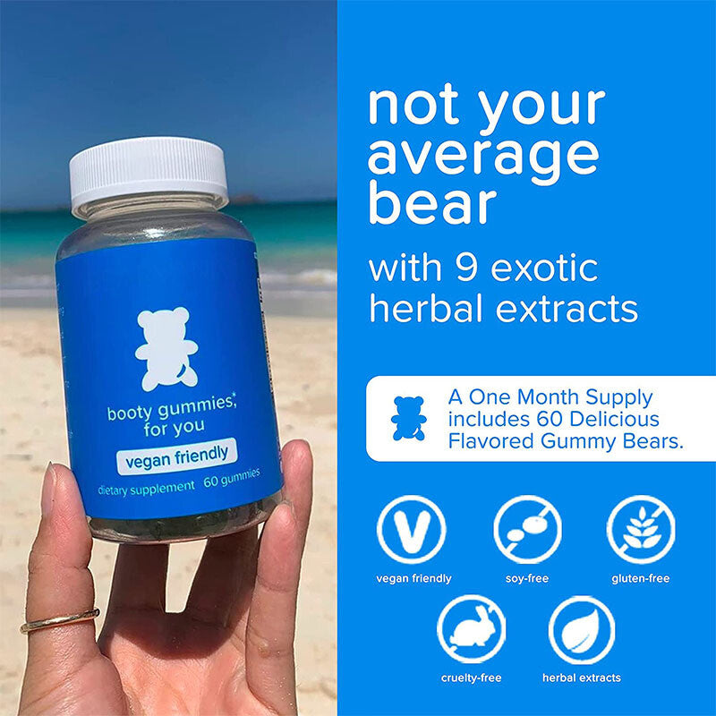 Women Vegan Booty Gummies Herbal Supplement 60 Gummies