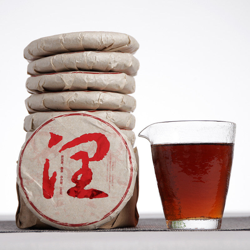 100g Yunnan Puerh Tea, Menghai Ripe Tea, Big Tree Tea,  Small Cake Cooked Tea