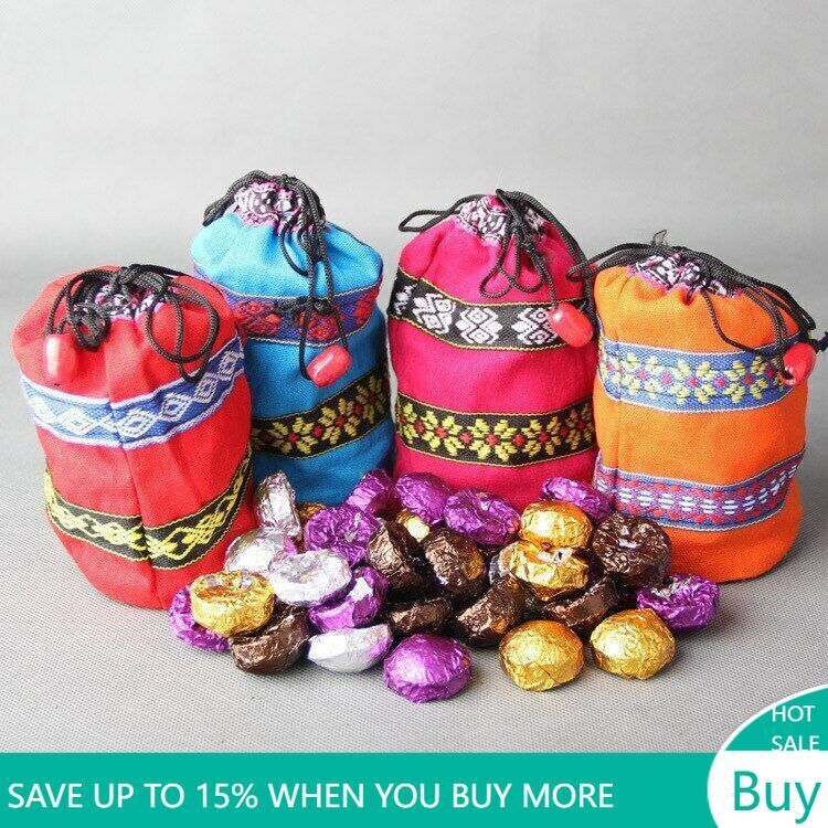 160g 4 Different Flavors Chinese Yunnan Pu'er Pu-erh Tea Gift Bag Mini Tuocha