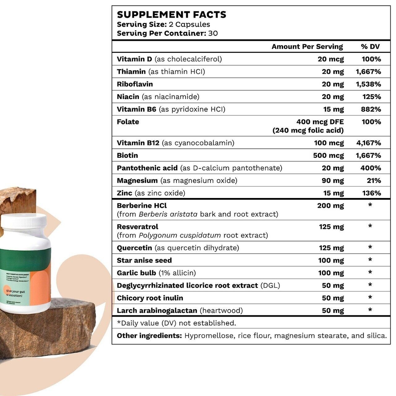 Gut Health Supplements - Digestive Enzymes, Bloating Relief (60 Capsules)