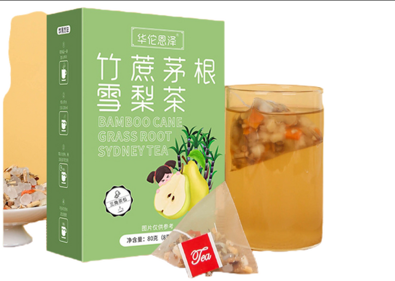 Bamboo Cane and Roots of Snow Pear Tea Triangle Bag No-boil Tea Bags 80g
