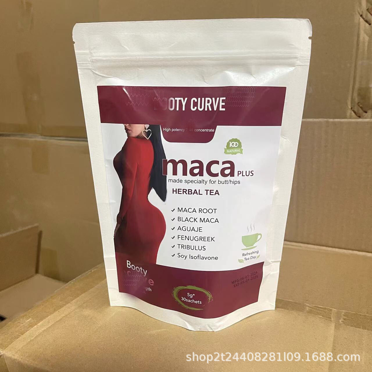 Natural Herbal Big Butt Tea and Hips Enlargements Maca Tea 5g*30bags