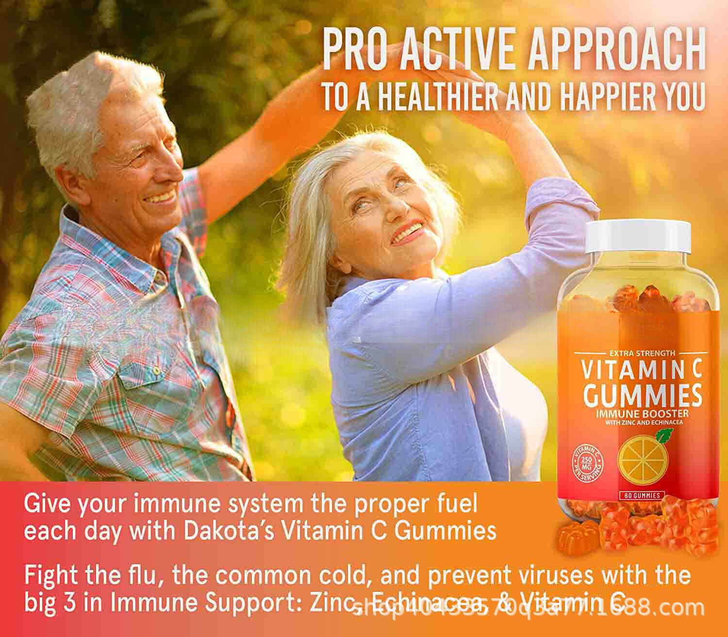 In Stock Vitamin VC Gummies VC GUMMIES Health Foods 60 Capsules