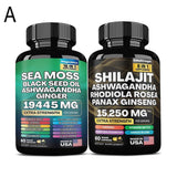 Sea Moss Bundle Black Seed Multivitamin & Shilajit Power Combo Kidney health
