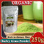 Barley Grass Powder 100% Pure & Organic Organic Barley Grass Powder Pure Organic Barley for Women and Men 250g Rich in Fibers, Vitamins, Minerals, Raw Organic Perfect Food Green Superfood