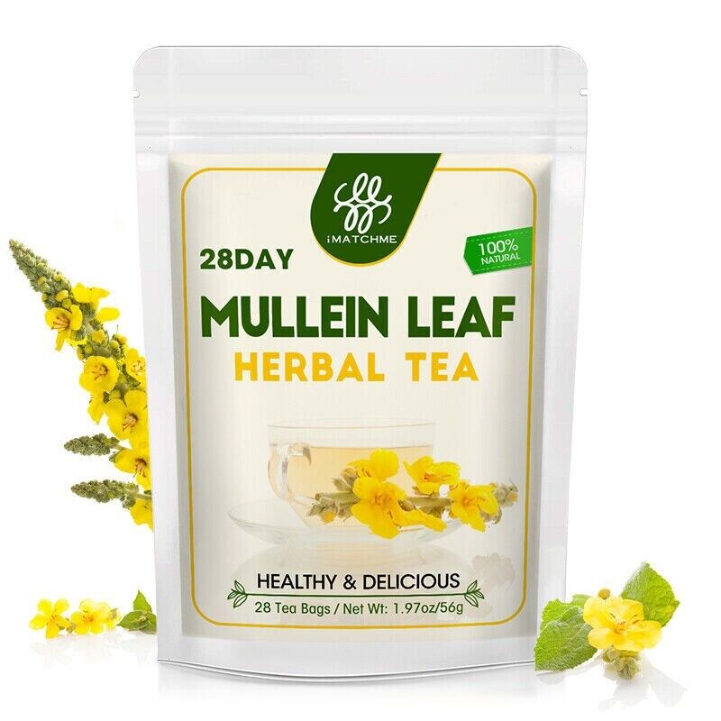 100% Natural Mullein Leaf Herbal Tea For Lung Cleansing Relief Cough Metabolism
