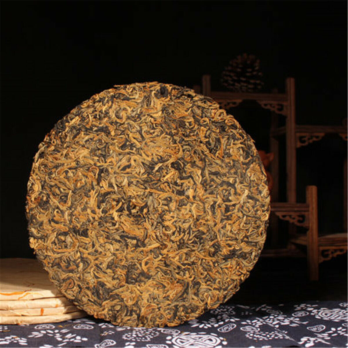 100g Yunnan High Quality Black Tea  Mini Cake  Premium Gold Buds Dianhong Health