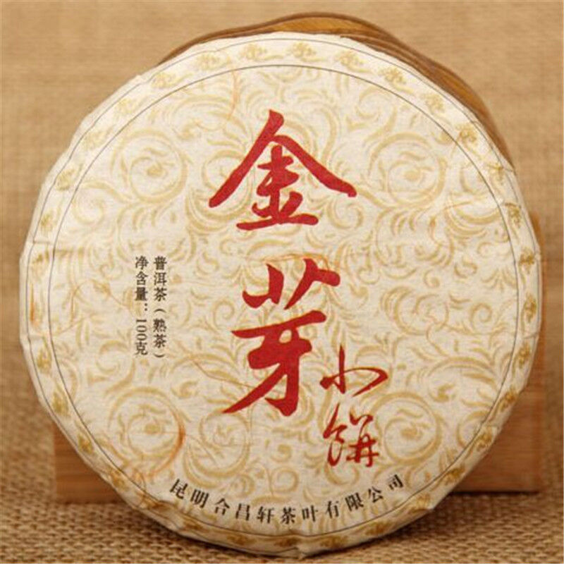 100g China Puer Tea Cooked Tea Pu-erh Shoots Golden Green Food Healthy Puerh Tea