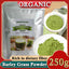 250g Organic Barley Grass Powder Gluten Free Non-GMO Superfood Vegan Organic Non-GMO Vegan Cold-Juiced and Low-Temperature Dried