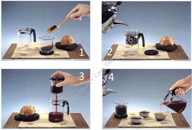 357g Yunnan Wild Puerh Ripe Tea Puer Tea Golden Bud Pu Er Palace Seven Cakes Tea