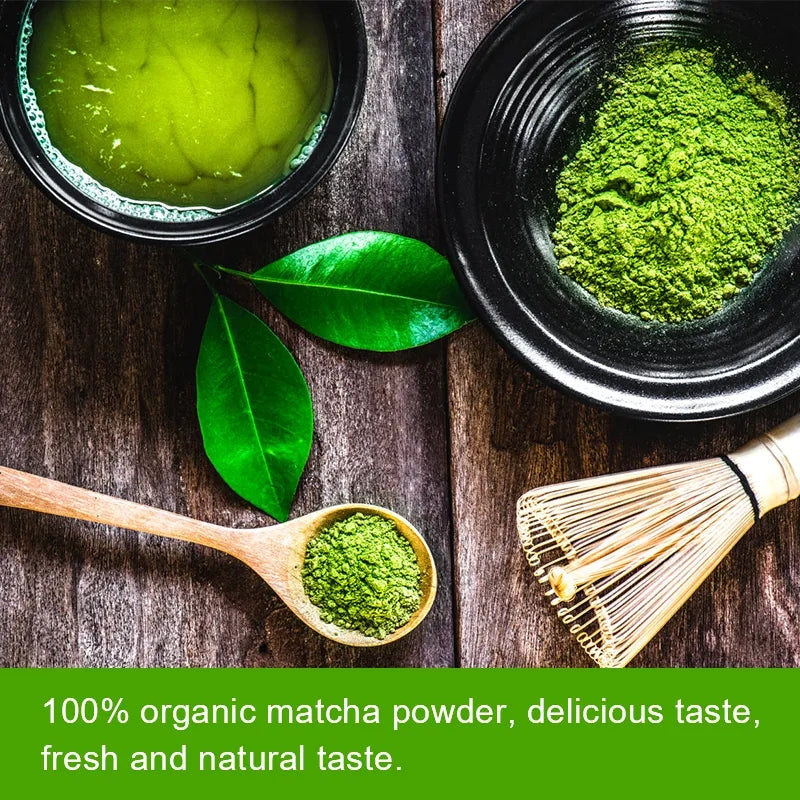 100% Organic Matcha Green Tea Powder - Premium Japanese Matcha - Best for Delicious Matcha Latte, Yummy Smoothie, Flavorful Desserts & Baking - No Sugar Added