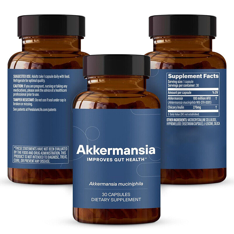 New Formula Akkermansia Muciniphila Probiotic 30 Caps  Gut Health Support,