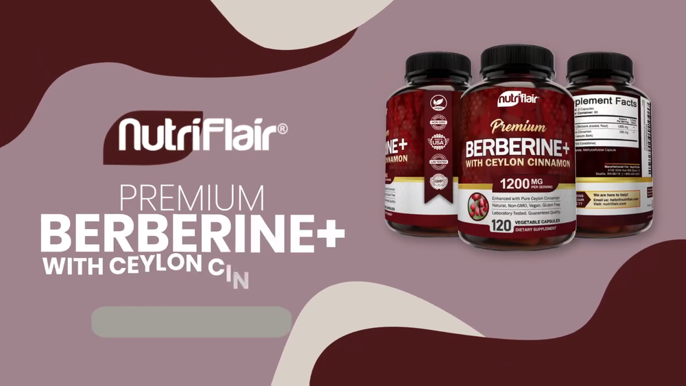 Premium Berberine HCL 1200mg with Organic Ceylon Cinnamon - 120 Capsules