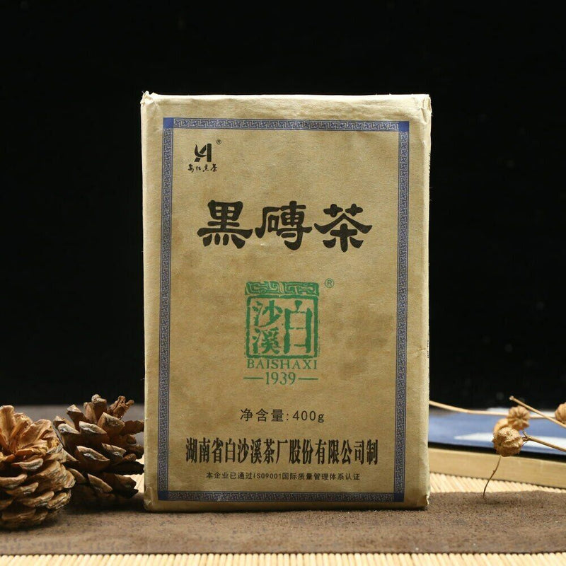 Bai Sha Xi Dark Tea Black Brick 400g Ancient Tree Health Anhua Dark Tea