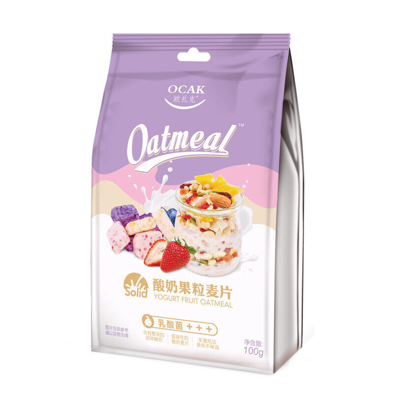 100g/ bag Multi-flavored fruit nut cereal Yogurt oatmeal breakfast porridge