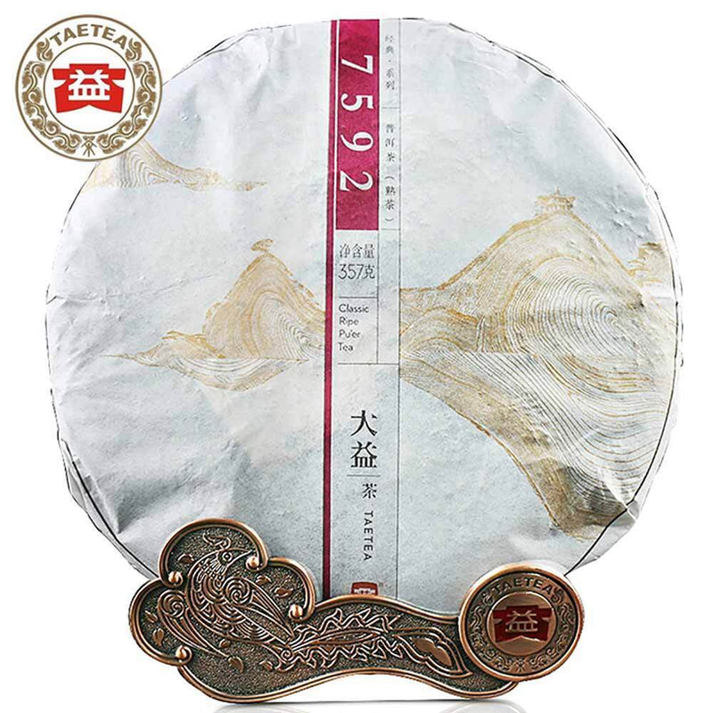 100% Authentic yr TAETEA Pu'er 7592 Shu Puerh Cake Ripe Puer Tea 357 g
