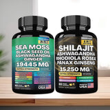 Sea Moss Bundle Black Seed Multivitamin & Shilajit Power Combo Kidney health