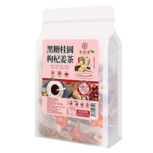 Black Sugar Longan Goji Ginger Tea 10.58 Oz Sweet Flower and Fruit Tea 300g