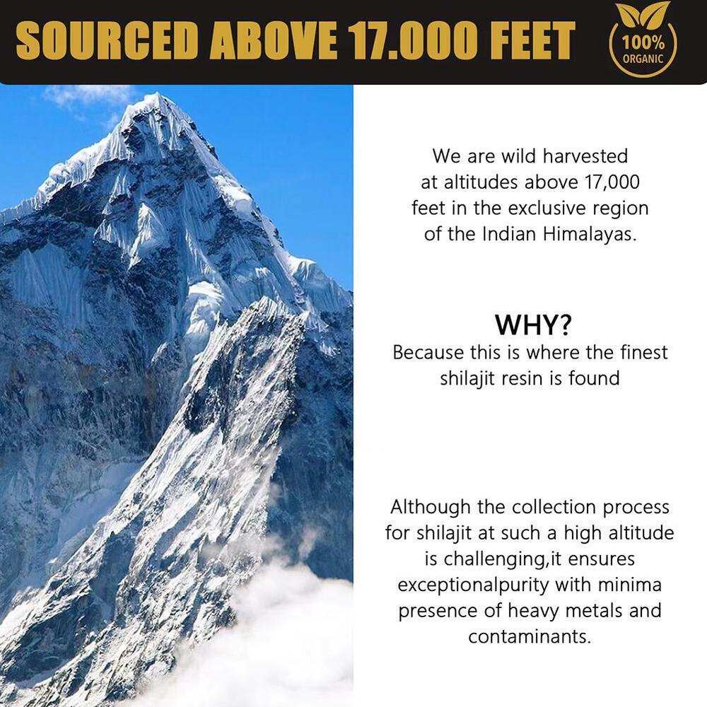 Himalayan Shilajit Soft Resin Organic Extract - Potent Fulvic Acid Supplement
