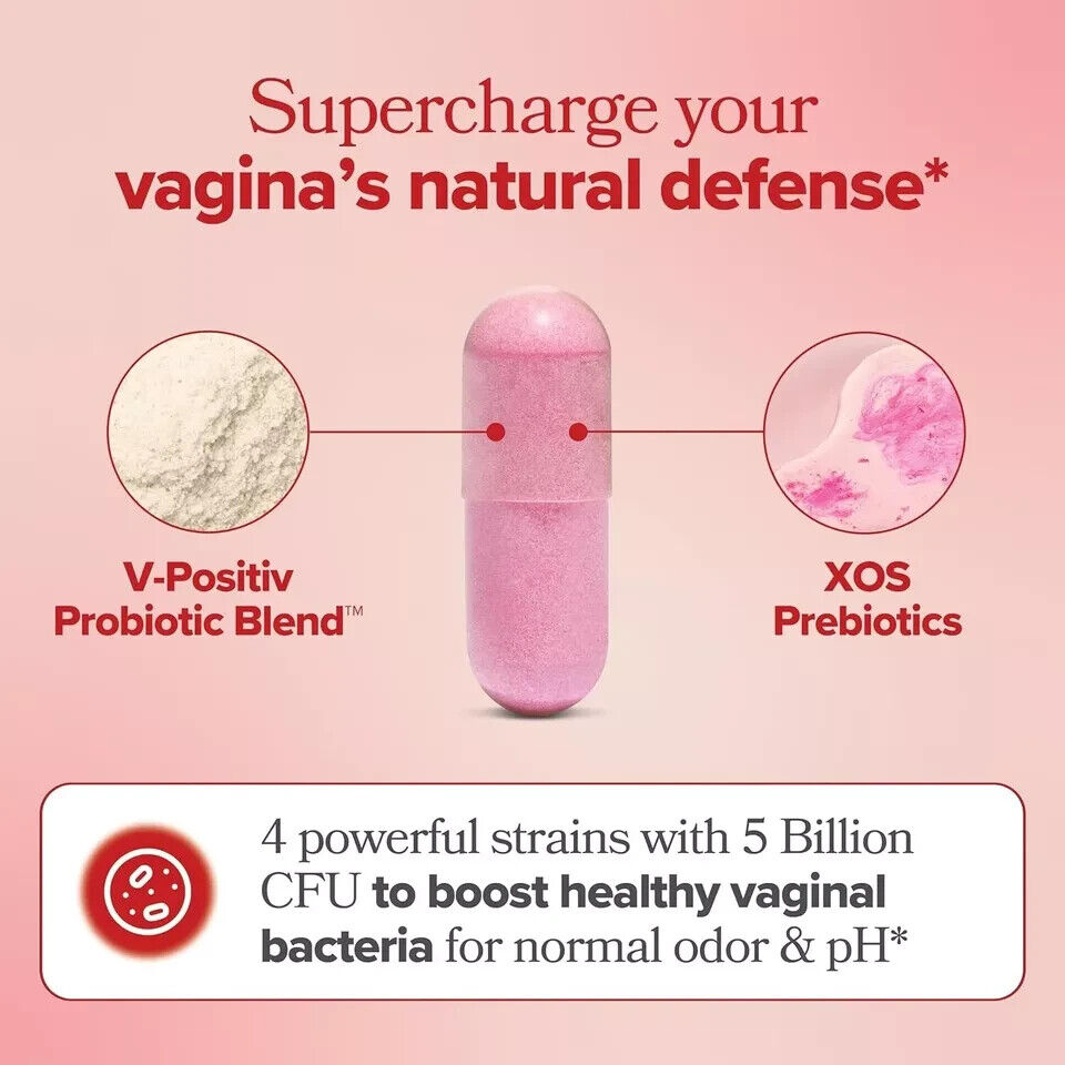URO Vaginal Probiotics for Women pH Balance with Prebiotics & Lactobacillus, New