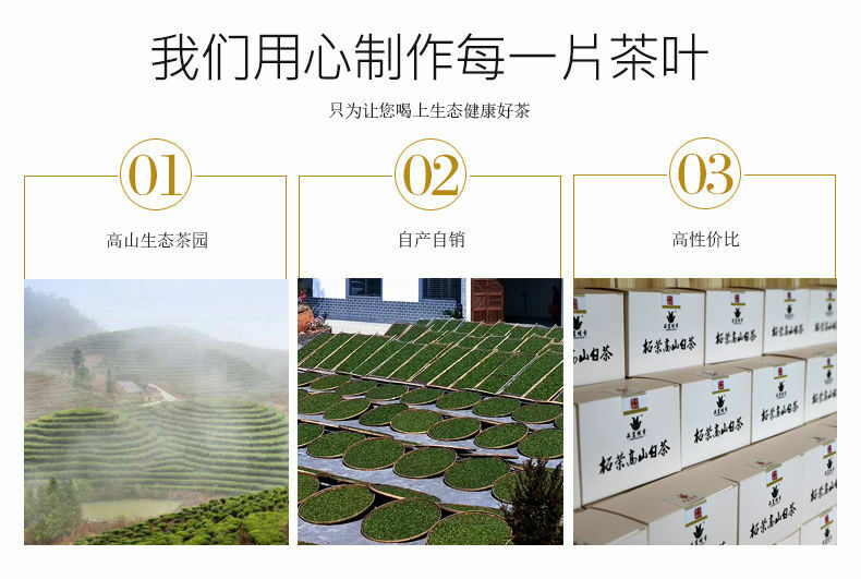 100g White Peony Tea Small Square Brick  Chinese Fuding White Tea