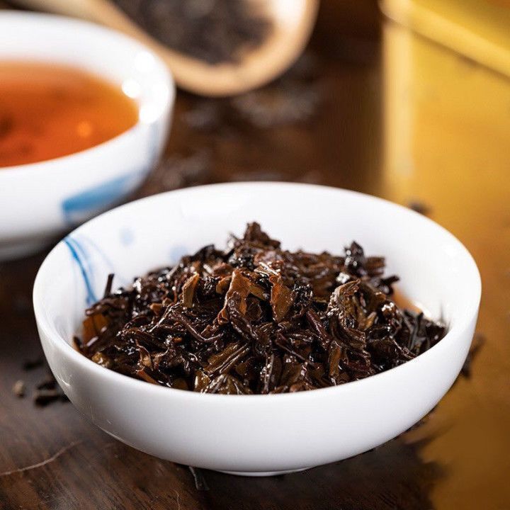CHINATEA Brand Golden Can 2nd Grade Liu Bao Hei Cha Dark Tea Loose Liu Pao 150g