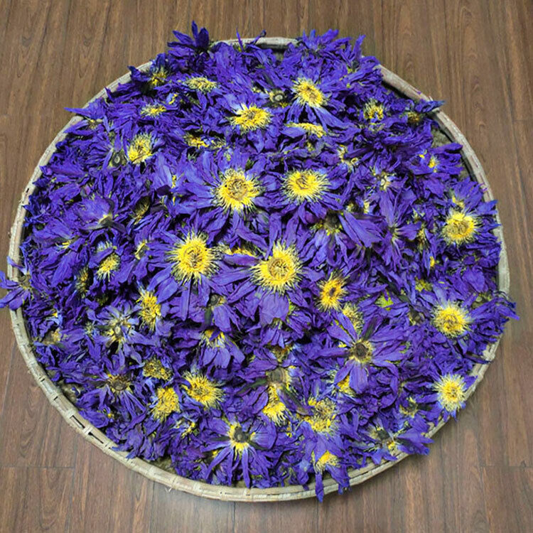 100g Nymphaea Caerulea Savigny Dried Loose Blue Lotus Flower Herbal Tea