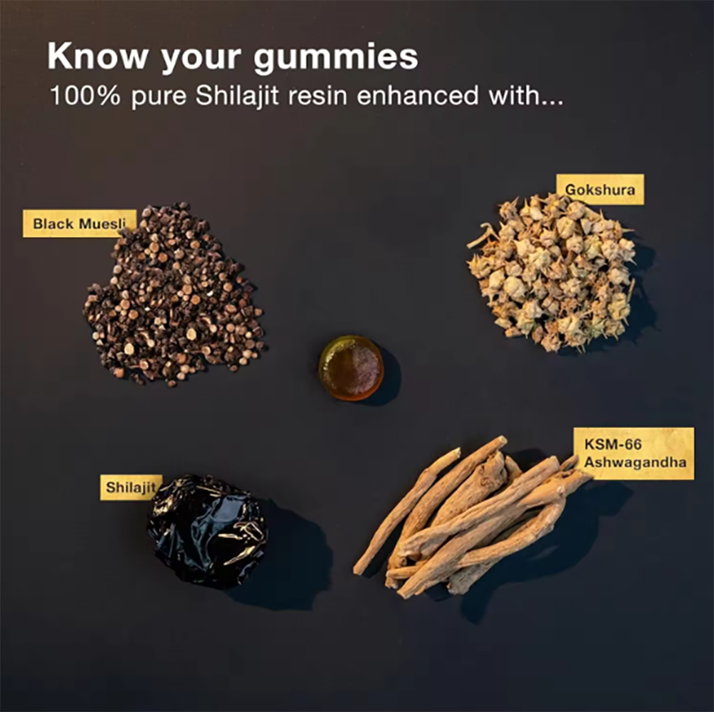 Himalaya Shilajit GOLD Gummibärchen, Bio, extrem wirksam 3000 mg, Fulvosäure
