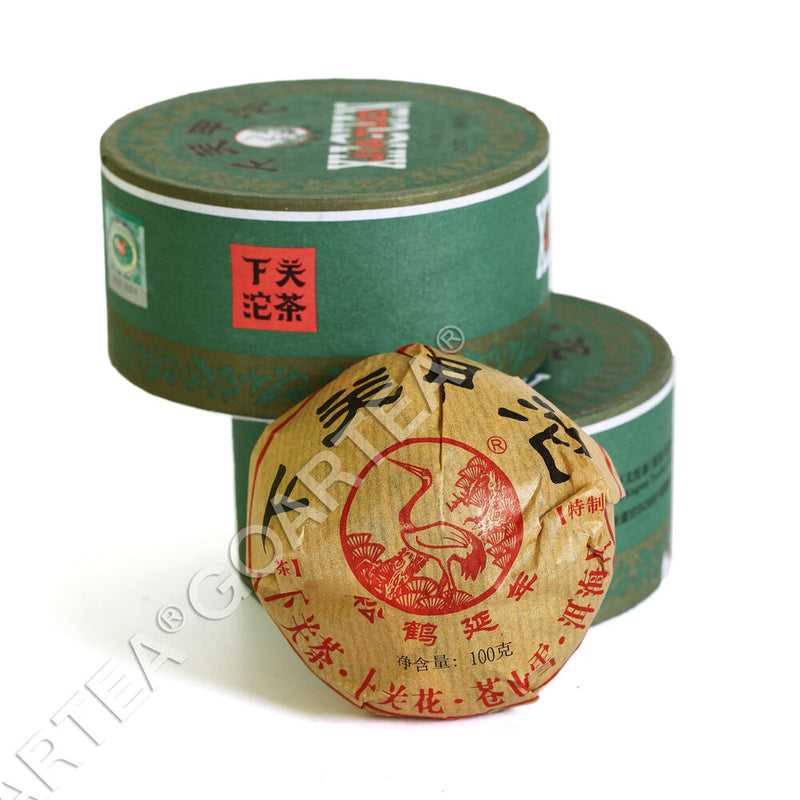 100g Yunnan puer Pu'er Puerh Tea Xiaguan Jiaji Tuocha Cake Boxed Raw Pu-erh