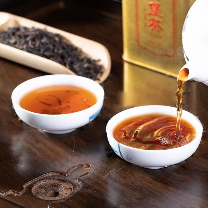 CHINATEA Brand Golden Can 2nd Grade Liu Bao Hei Cha Dark Tea Loose Liu Pao 150g