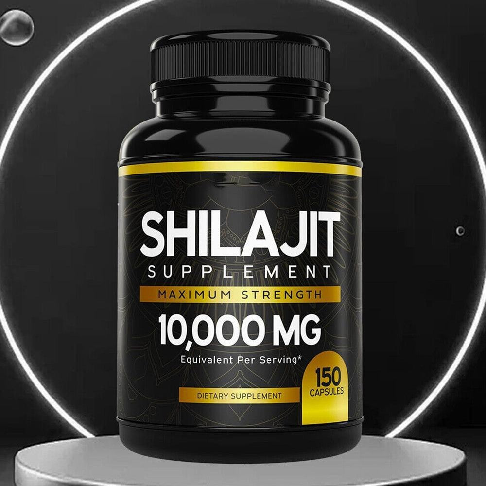 Pure Shilajit 10000mg 150Caps Asphaltum Naturally Occurring Fulvic Acid Non GMO