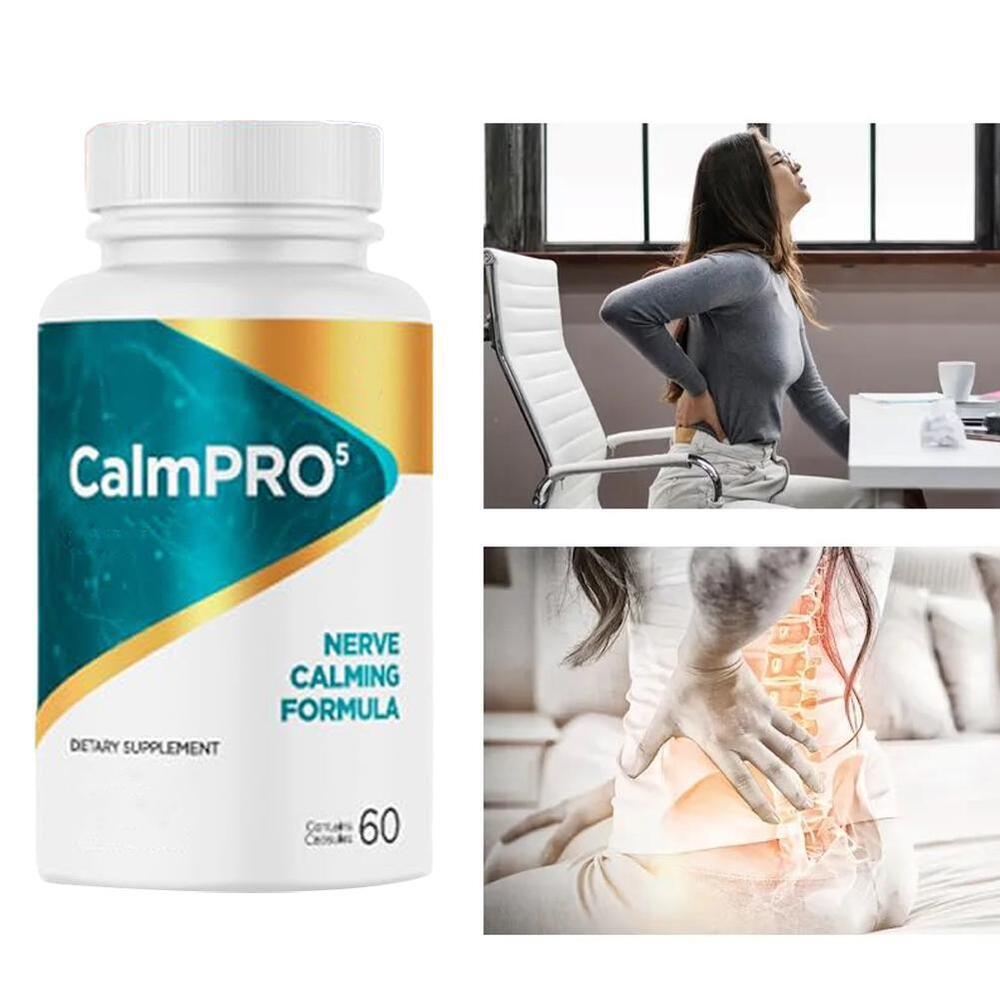 3X CalmPro 5 Nerve Calming Formula, 60 Capsules, CalmPro Neo Nature Formula