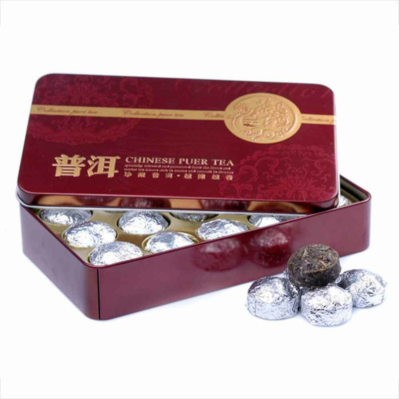 /Yr Mini Shen Puerh Silver Tin Foil Packing Tuocha Raw Puer Tea 75g