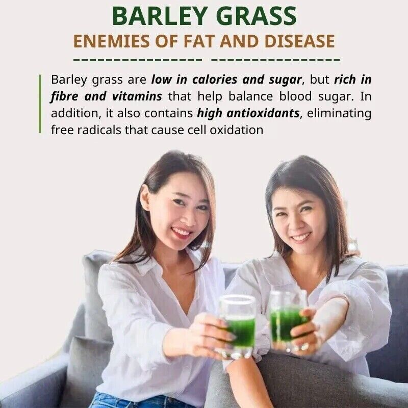 60PCS Na_veta Barley Grass Powder 100% Pure & Organic, Pure Organic Barley