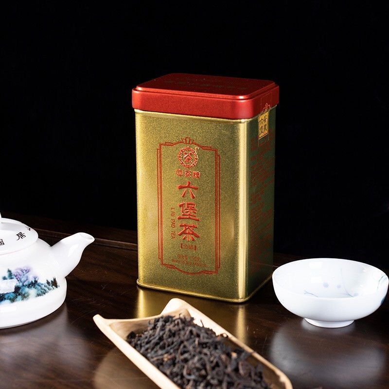CHINATEA Brand Golden Can 2nd Grade Liu Bao Hei Cha Dark Tea Loose Liu Pao 150g