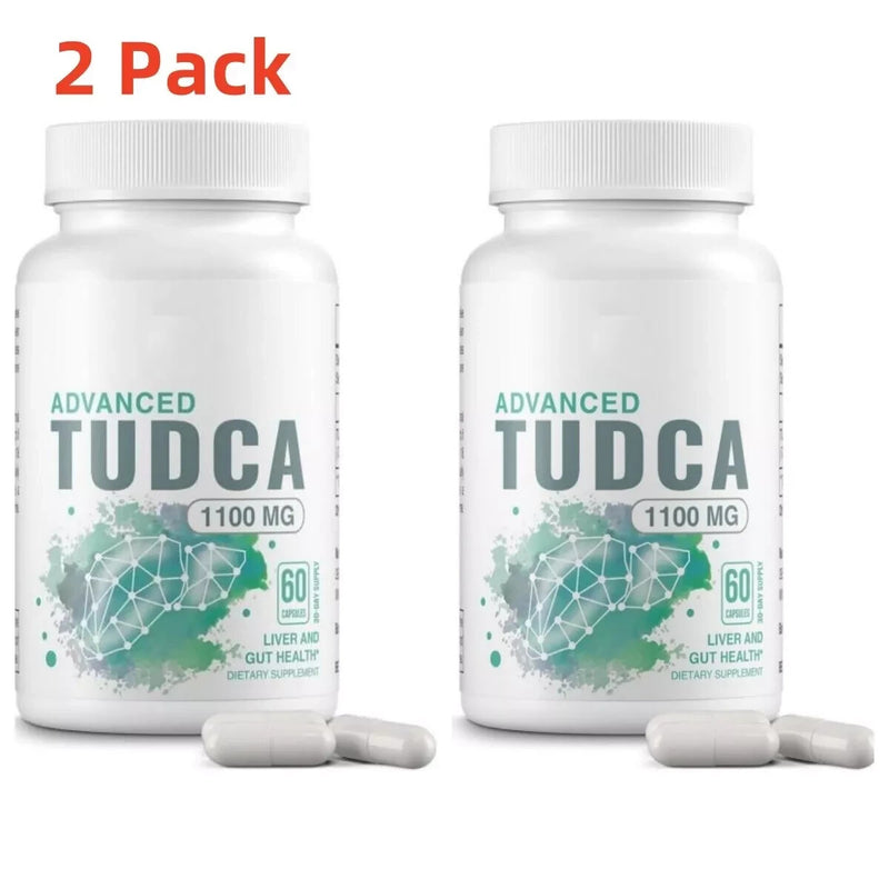 2 Pack TUDCA Liver Supplement 1100mg - Liver Support - 60 Capsules/Bottle