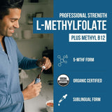 L-Methyl Folate 15mg + Methyl B12 Cofactor - Organic Berry Flavor