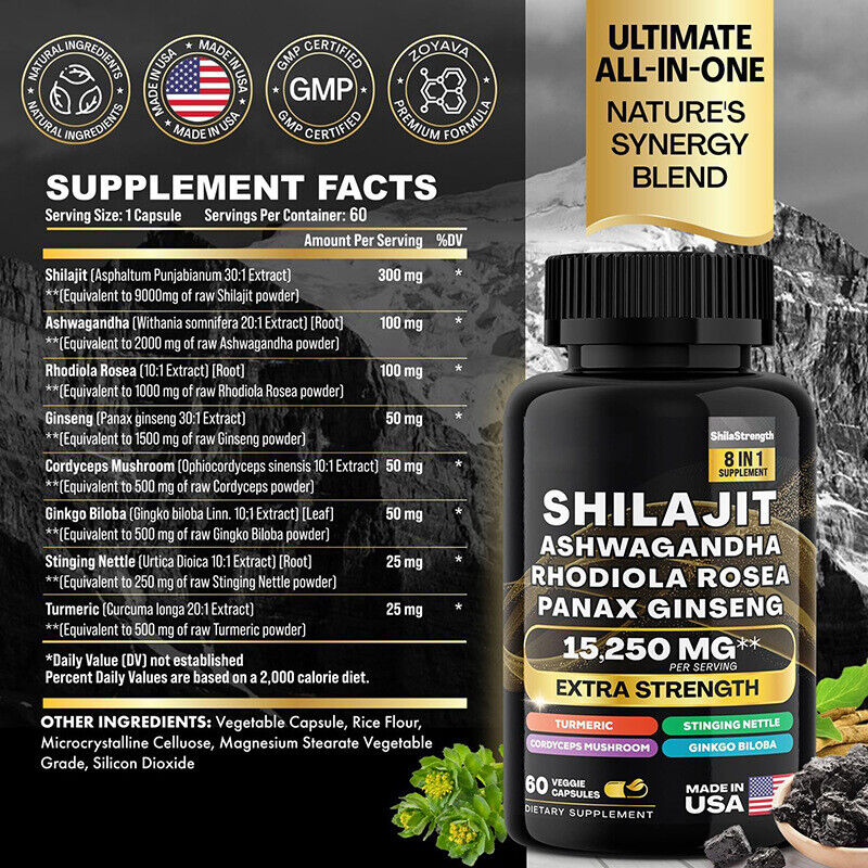 Himalayan Pure 100% Shilajit, Weiche Harz, Bio, Extrem Wirksam, Fulvinsäure