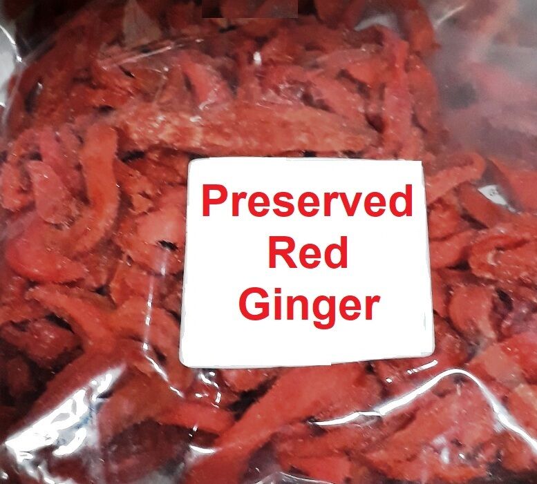8.8 oz Preserved Red Ginger Natural Asian Chinese Snack Free Shipping