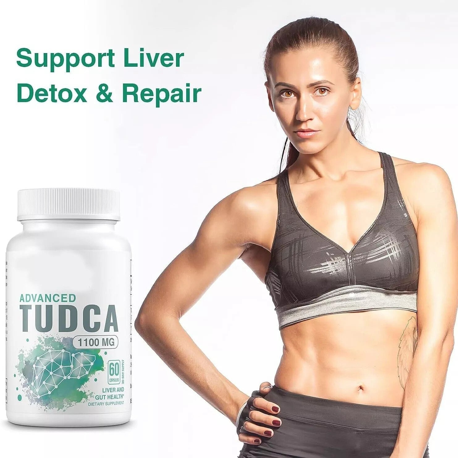 2 Pack TUDCA Liver Supplement 1100mg - Liver Support - 60 Capsules/Bottle