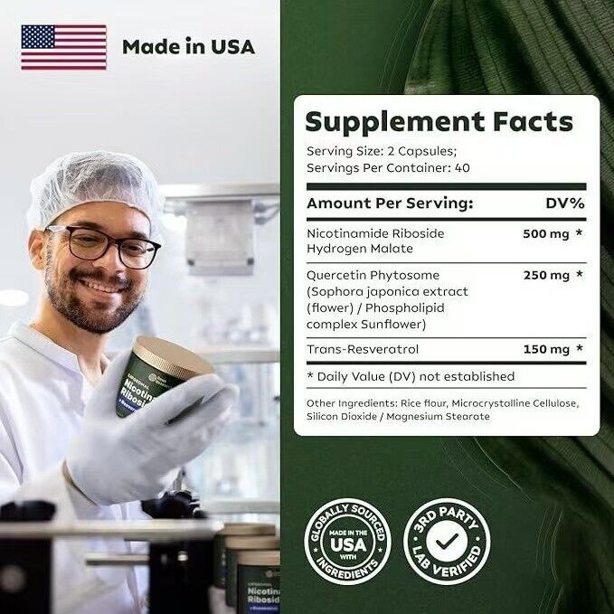 NAD+ Supplement Energie, Fokus Booster Nicotinamid Ribosid